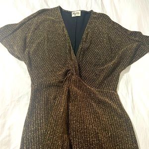 Black and gold sparkly dress